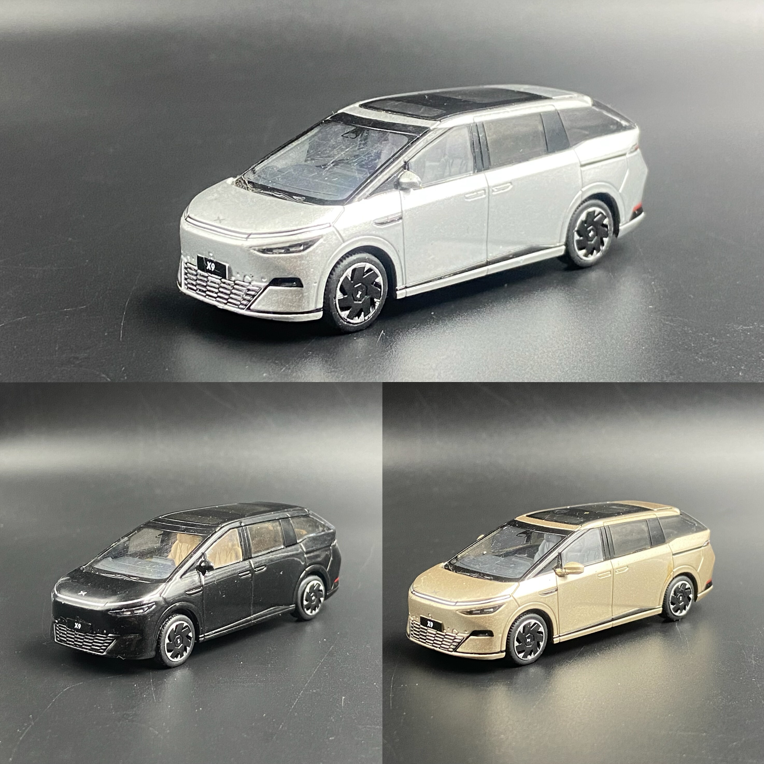 1:64 小鹏 XPENG x9 商务车 MPV 原厂 合金汽车模型 散包瑕疵