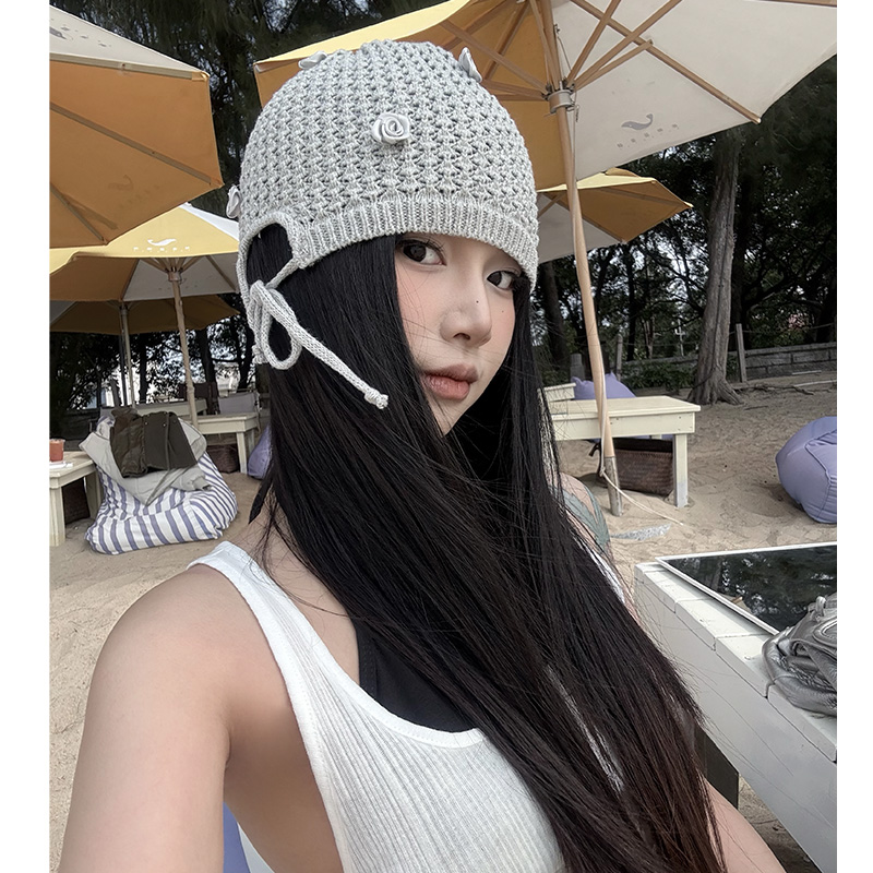 怡欣妹妹针织包头冷帽女春夏