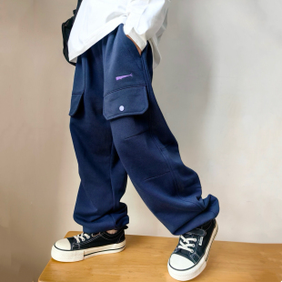 张恩朵童装【棉毛圈上学裤】儿童卫裤男童秋季宽松运动裤长裤子潮