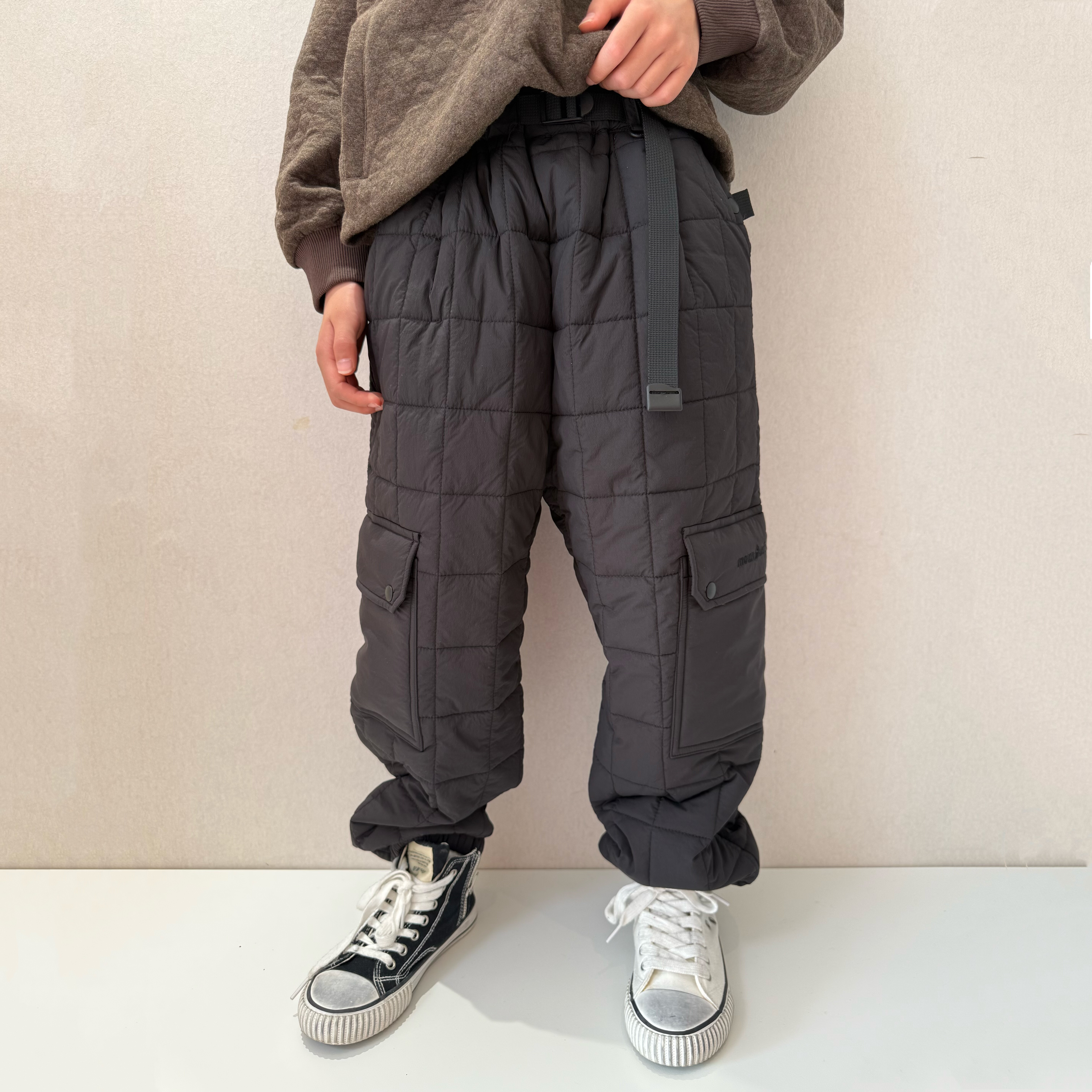 张恩朵童装男童轻量保暖棉裤冬季儿童一条过冬的户外夹棉运动长裤