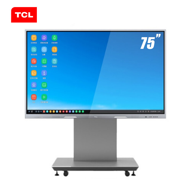 TCL教学培训触摸一体机75寸4K高清可移动手写投屏同屏触控交互式