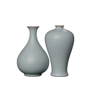 景德镇汝窑花瓶高端陶瓷摆件文创复古送礼瓷器长辈领导客户礼物