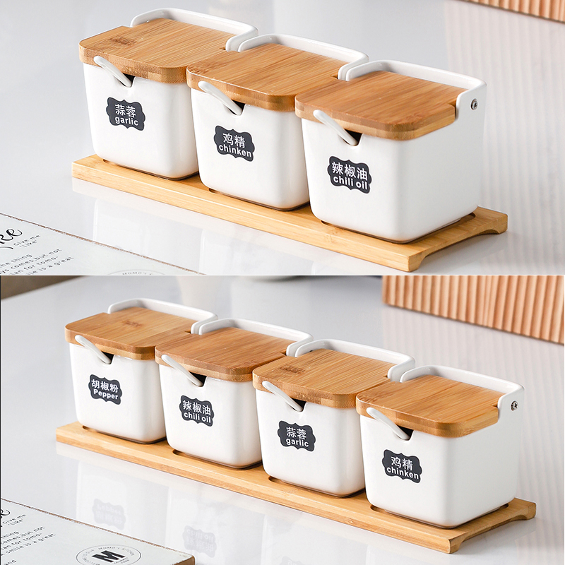 饭店掀盖陶瓷耐高温辣椒罐醋壶酱油瓶油壶家用盐罐味精罐糖罐加厚