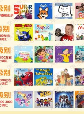 4万集高清英语启蒙分级动画片（0-12岁通关）