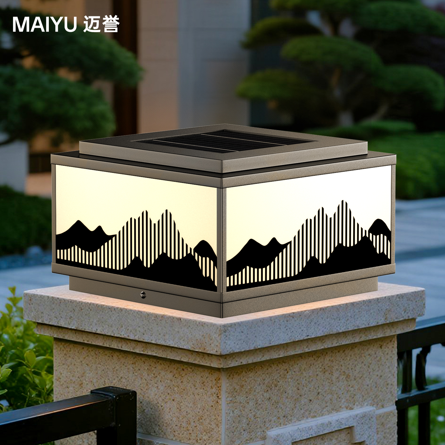 太阳能柱头灯户外庭院别墅