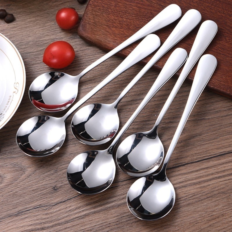 勺子 厚重创意可爱不锈钢勺西餐主餐吃饭勺 汤匙 甜品勺圆勺包邮,餐饮具,西餐勺,淘宝优惠券,粉丝福利购,淘宝优惠卷