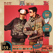 复古帽衫 BJHG不计后果猫和老鼠联名连帽卫衣男冬季 潮牌美式 上衣女