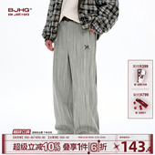 加厚竖条纹加绒休闲直筒长裤 冬新款 女 子男款 BJHG不计后果灯芯绒裤