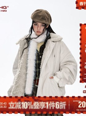 BJHG不计后果棉服男款冬麂皮绒棉衣潮牌美式情侣两面穿夹克外套女