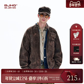 BJHG不计后果工装 复古重工立领夹克女 潮牌美式 外套男款 秋冬季