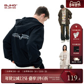 BJHG不计后果美式 外套女 潮牌重磅休闲基础开衫 连帽卫衣男款 秋冬季