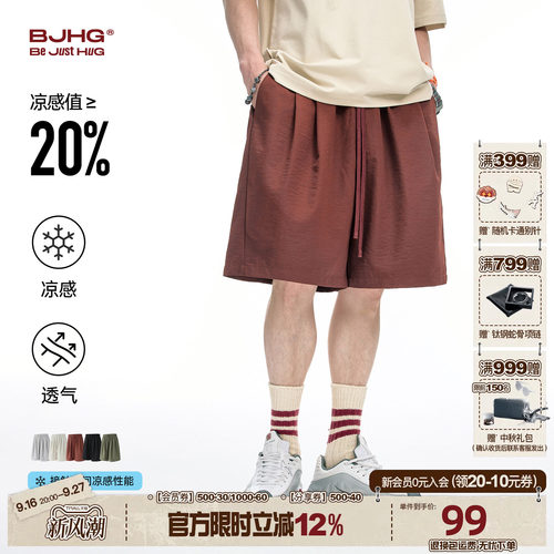 BJHG美式短裤男运动夏季五分裤女