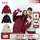 情侣短款 BJHG不计后果贴贴羽绒服男款 90绒红色美式 冬季 外套女 新款