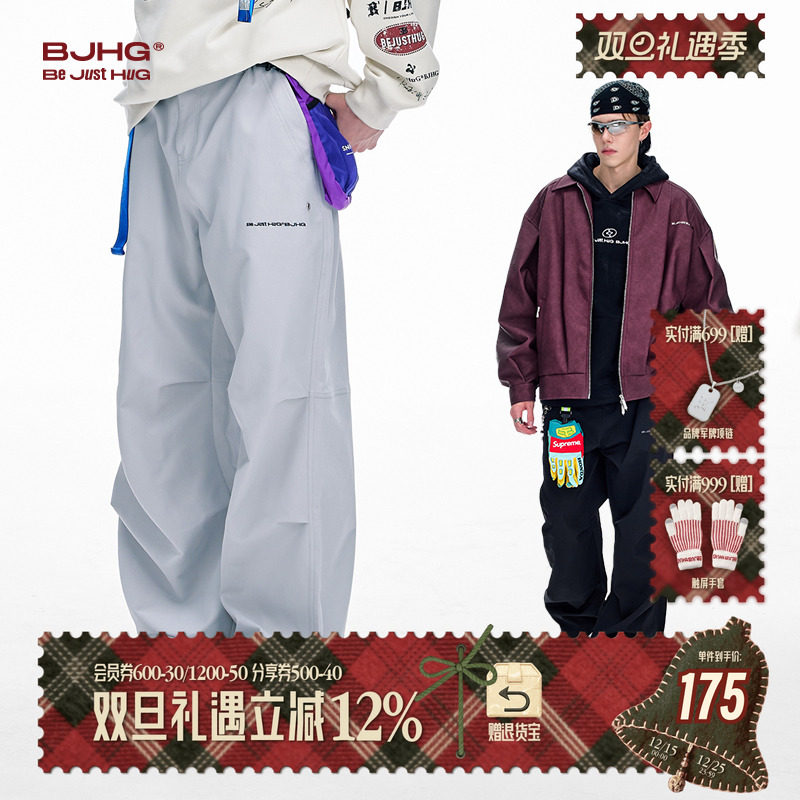 BJHG伞兵工装裤男款冬直筒休闲裤
