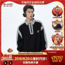 情侣套衫 BJHG不计后果撞色拼接半拉链卫衣男款 翻领POLO衫 美式 秋季