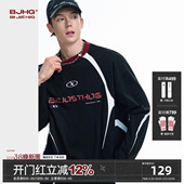 卫衣春打底赛车服球衣圆领上衣女 男T恤薄款 BJHG不计后果美式 长袖