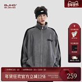 麂皮绒美式 BJHG不计后果外套男款 冬季 潮牌情侣休闲运动夹克棒球服