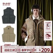 BJHG不计后果白鸭绒羽绒服马甲背心男冬季 复古坎肩外套女 重磅美式