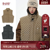 老钱风潮牌白鸭绒短款 BJHG不计后果轻薄羽绒马甲男款 冬季 坎肩背心