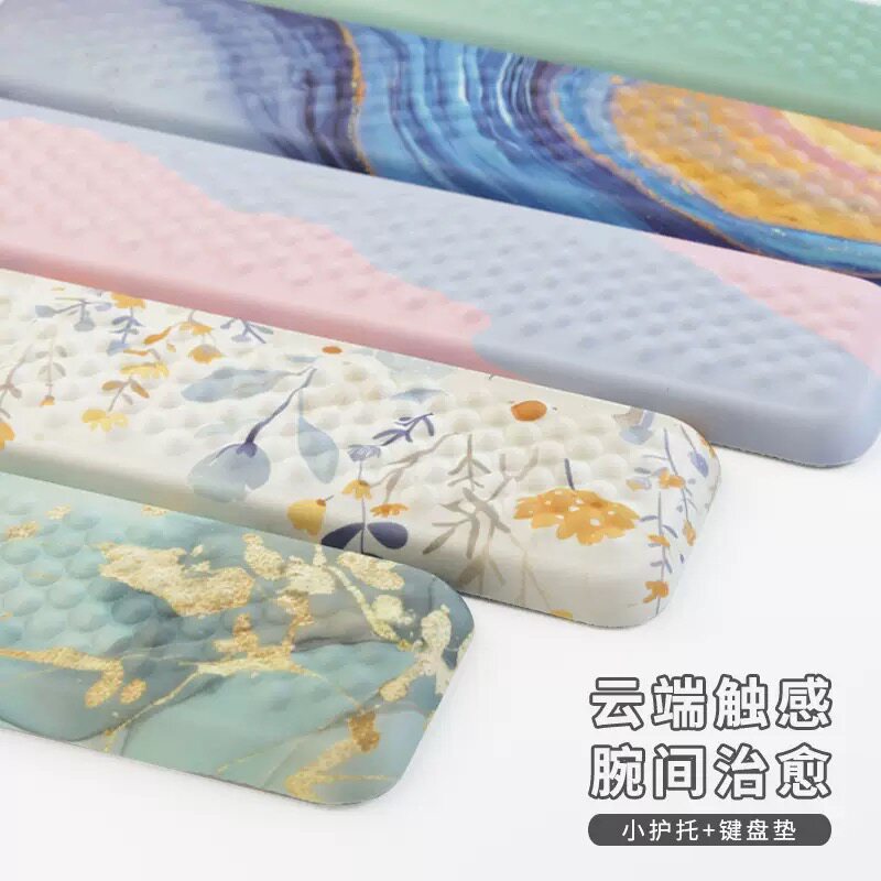 大号加厚键盘鼠标垫套装柔软发泡棉护腕垫商务游戏电竞电脑护手垫