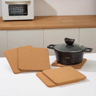 天然环保方形隔热加厚软木垫家用厨房台面垫餐垫碗垫锅垫菜盘垫子