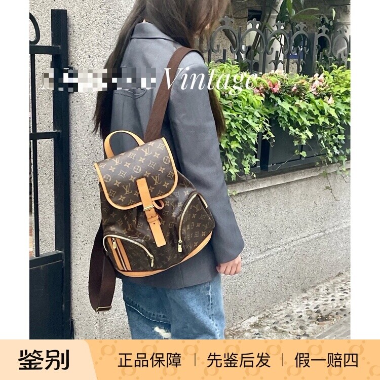 正品二手LV中古包老花贝克汉姆双肩包帅气高品位