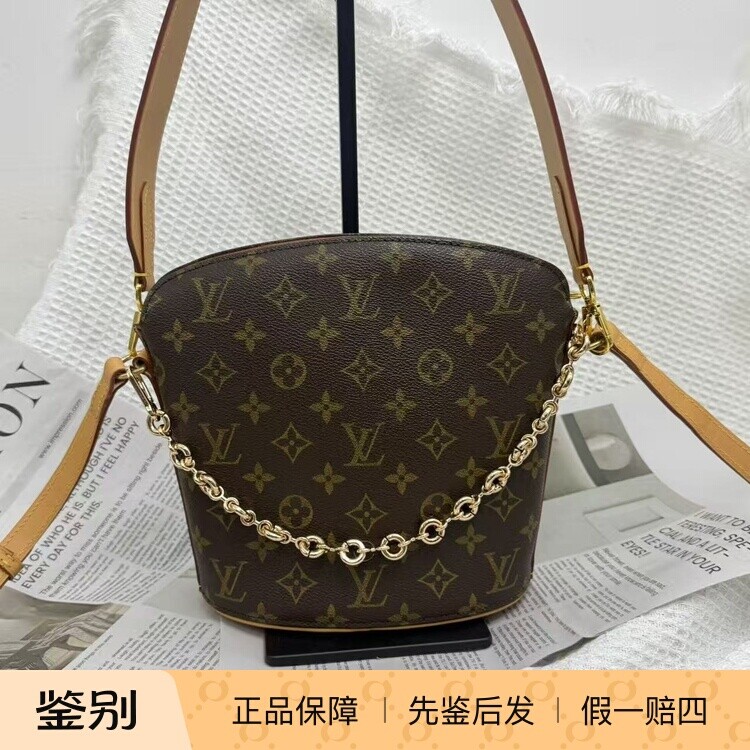 LV正品二手中古包老花酒壶包斜挎