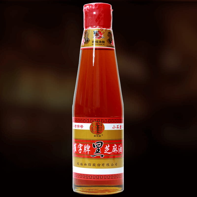 崔字牌小磨香油黑芝麻油448ml 食用油中华老字号凉拌调味烹饪调料
