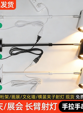 展会展览长臂LED射灯婚庆画展桁架背景广告专用串联长杆夹子射灯