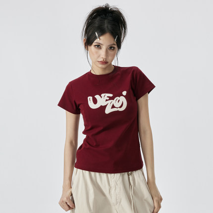 UFZ「轻氧凉感」美式辣妹短款t恤轻薄透气夏季潮牌女生修身短袖