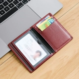 Кожаная рабочая униформа медсестры, картхолдер, комплект, защитный чехол, воловья кожа, из натуральной кожи