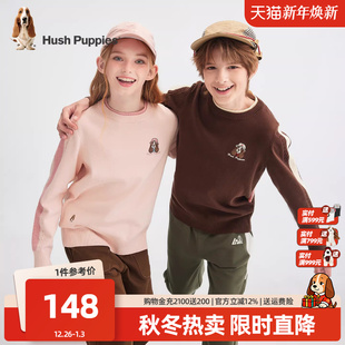 男童保暖套头内搭女童甜美休闲针织衫 暇步士童装 儿童毛衣25秋新品