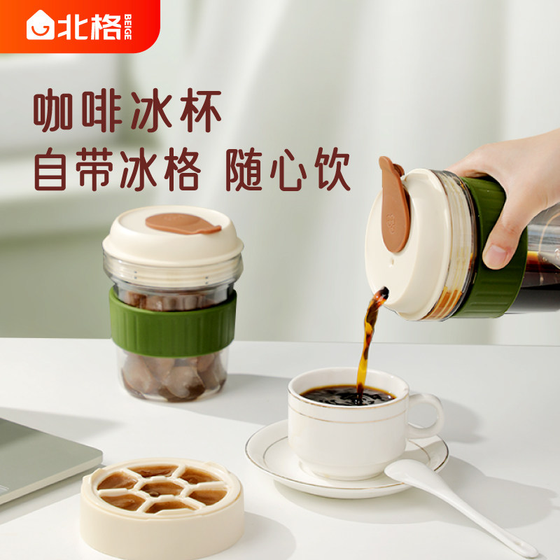 自带冰格咖啡杯外出便携冰块制冰杯冰美式随行杯冷萃随身杯大容量图片