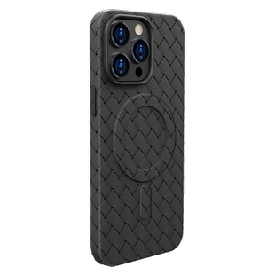 透气散热编织纹磁吸充电适用iPhone15ProMax手机壳苹果16高级感14Pro超薄13男女12max新款创意防摔硅胶保护套