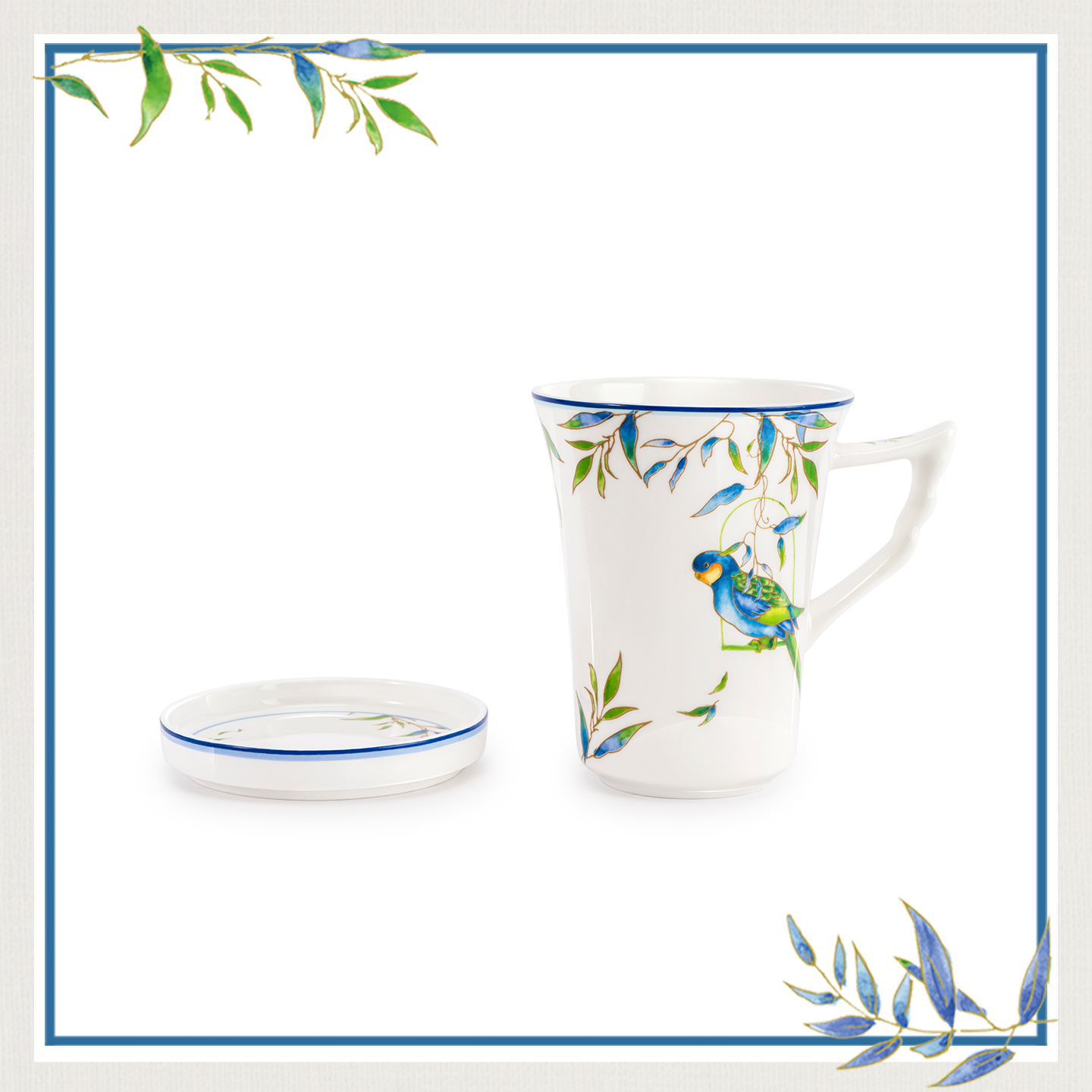 玛戈隆特骨瓷马克杯釉中彩高档