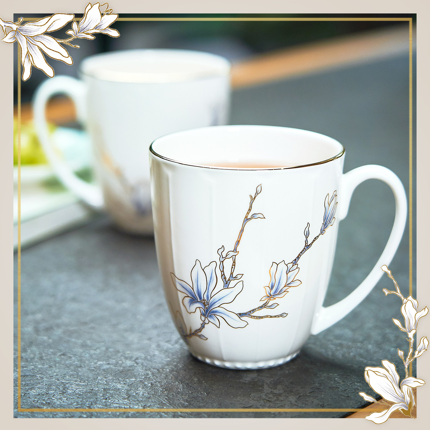 珐琅彩骨瓷家用情侣创意礼盒