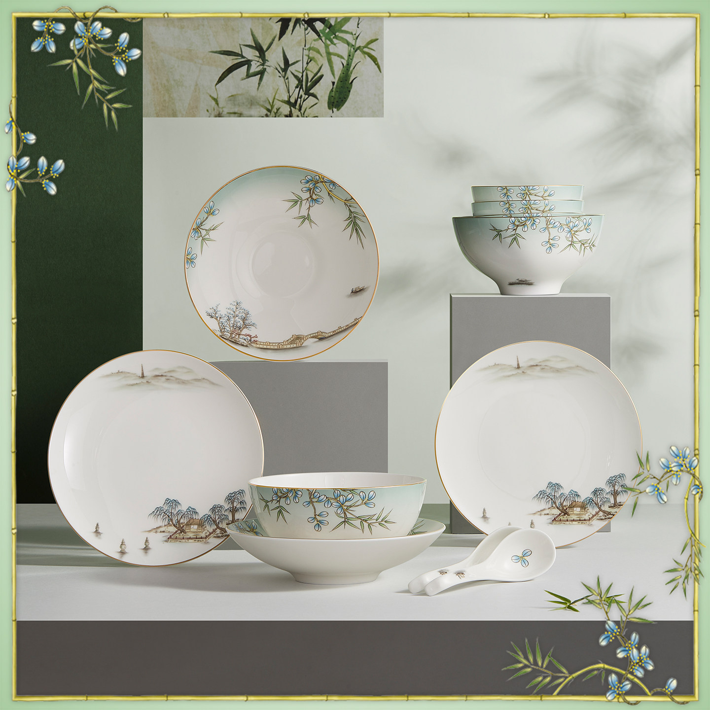 玛戈隆特骨瓷餐具釉中彩创意