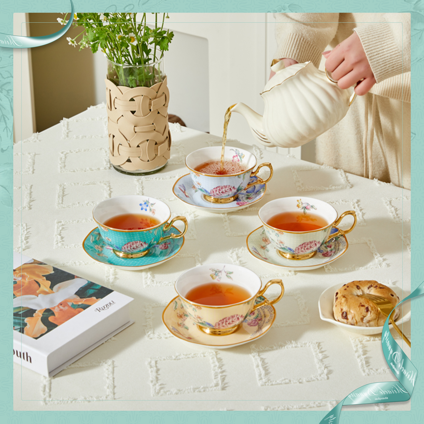 玛戈隆特骨瓷欧式咖啡杯碟