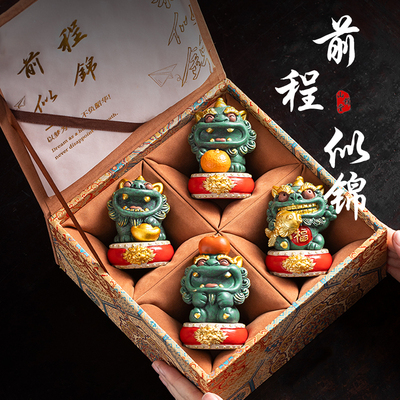 锦山堂高级感小众创意个性招财貔貅桌面装饰摆饰前程似锦离职礼物