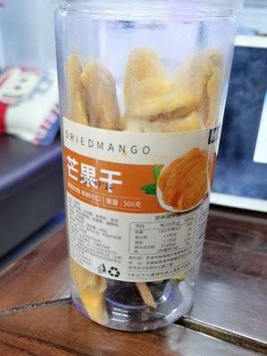 芒果干连罐500g罐装水果干果脯蜜饯果干零食散装烘焙奶茶店材料
