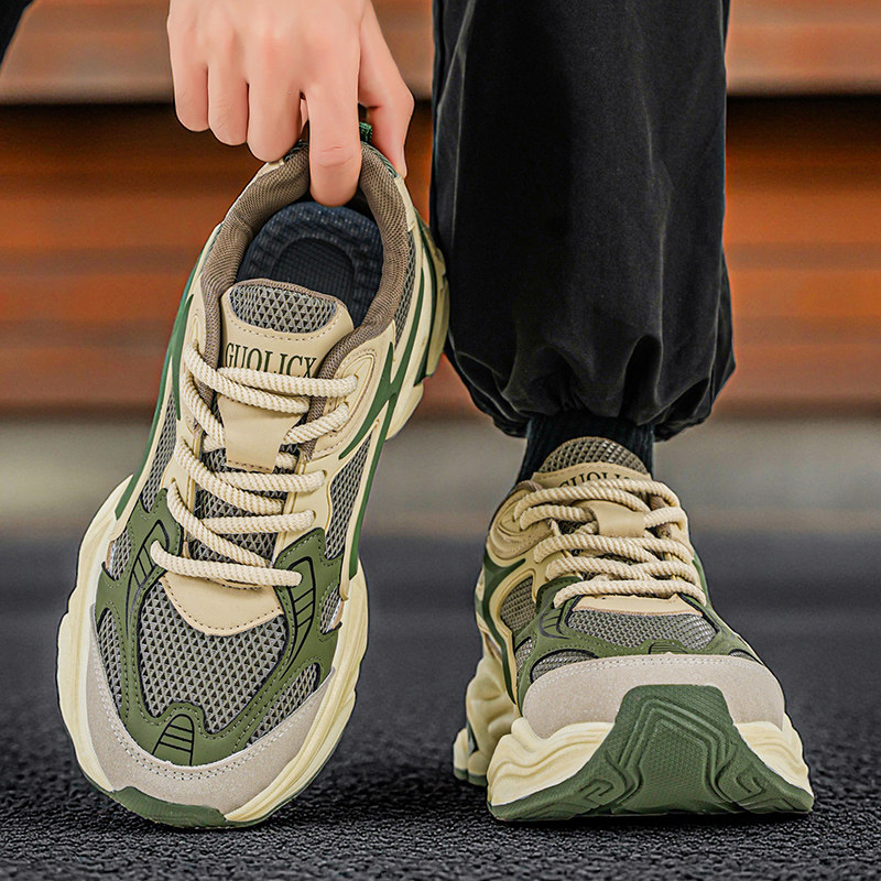 大码45鞋子男鞋2026春季新款男士休闲鞋46运动鞋男款厚底38老爹鞋