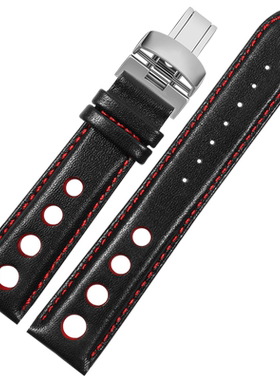 适配天梭1853手表带PRS516赛车T91运动系列T044真皮男表配件20mm