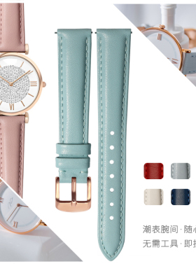 适配阿玛尼真皮手表带 摩天轮满天星AR1926/1681/1956/1763女皮带