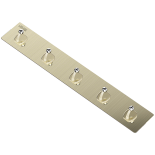 乐贴免打孔五钩强力粘胶厨房墙壁承重壁挂粘钩衣无痕钉钩子