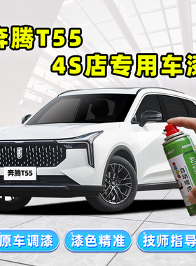 一汽奔腾T55补漆笔白色自喷漆珠光白珍珠白蓝色黑色银色车漆修复