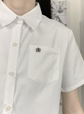JK制服短袖衬衫圆领百搭