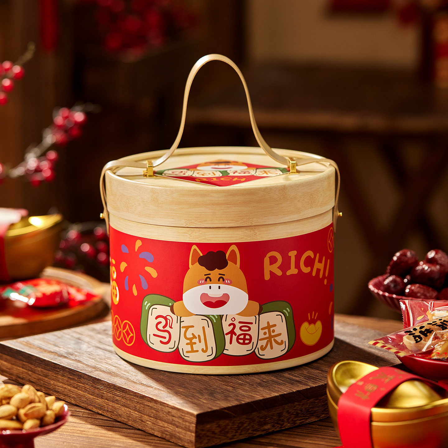 新年礼盒包装2026马年抱抱桶烘焙饼干雪花酥糖果年货伴手礼空盒子,包装,生日礼品包装,淘宝优惠券,粉丝福利购,淘宝优惠卷