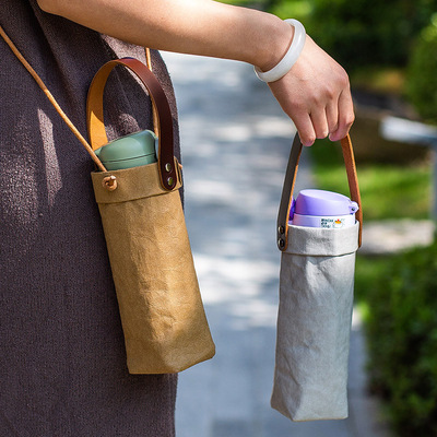 日式手提杯子套500ml350ml保温杯套可斜挎抱婴袋水壶袋子