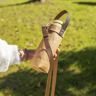 日式手提杯子套500ml350ml保温杯套可斜挎背带水壶袋子