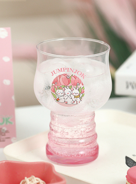啤酒杯女生可爱牛奶杯饮料果汁杯高颜值玻璃杯夏天水杯子家用礼物